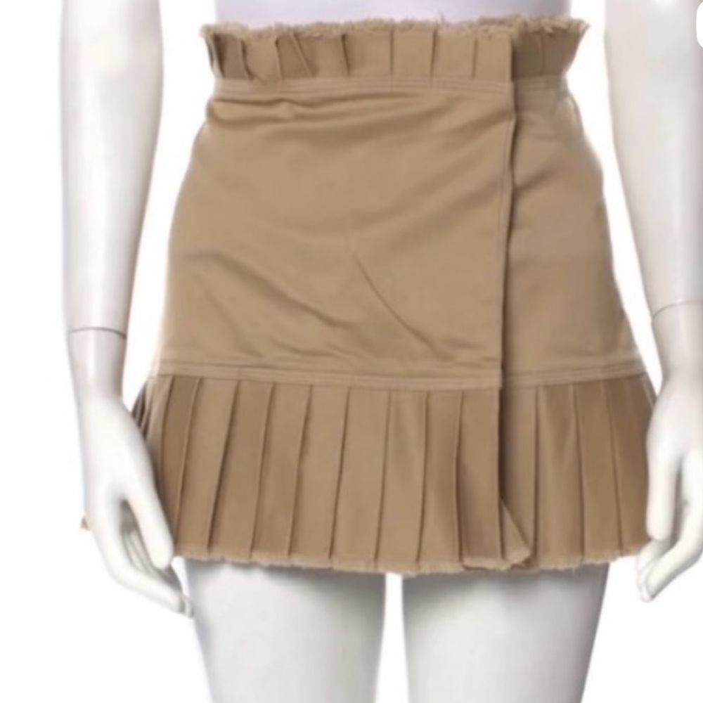 Alexis Tan Mini Skirt with Pleats - Picture 4 of 5